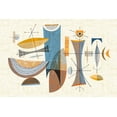 thumbnail image 2 of Theodore, James 18x13 Black Ornate Wood Framed with Double Matting Museum Art Print Titled - Mid-Century Optimism, 2 of 4