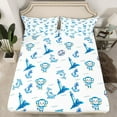 thumbnail image 2 of Castle Fairy Animal Monkey 4-Piece Full Child Nautical Lighthouse Ocean Dolphin Microfiber Bed Sheets, 2 of 7