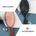 thumbnail image 2 of Miangastore Rounded Comb Design Airbag Hairbrush Black 4Pcs 6.9x2.2x1.2in, 2 of 8