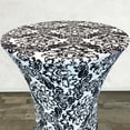 thumbnail image 3 of Your Chair Covers - 30 inch Highboy Cocktail Round Stretch Spandex Damask Table Cover, 3 of 5