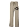 thumbnail image 4 of Rggeeun Mens Pants Mens Fashion Casual And Printed Pocket Lace Up Pants Large Size Pants Attractive Comfortable, 4 of 4