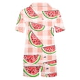 thumbnail image 4 of Jamicy Pyjamas Mignons pour Femmes Mode Décontractée Imprimé Manches Courtes Haut à Col avec Shorts Ensemble de Pyjama Ample Confortable pour la Maison, 4 of 4