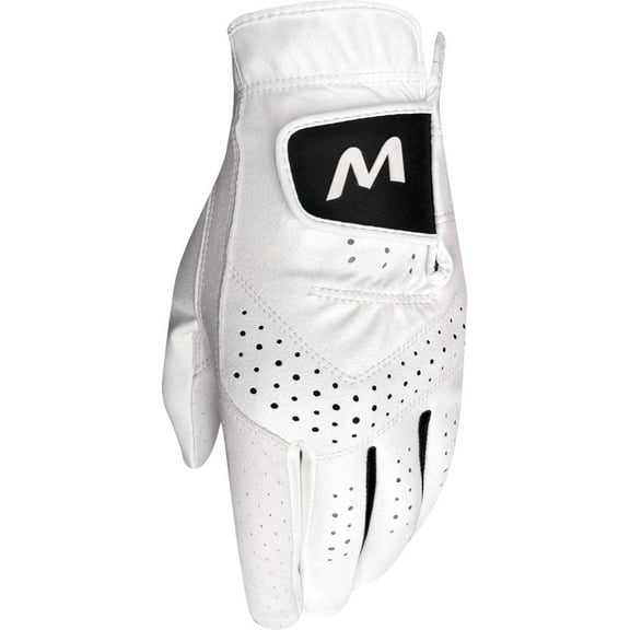 Majek Golf Mens Pro Tour White Cabretta Leather Golf Gloves Comfort Fit Breathable Ventilation for Maximum Feel - 9 Pack (Medium/Large, Right)