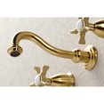 thumbnail image 4 of Kingston Brass KS3027NX Hamilton Two-Handle Wall Mount Roman Tub Faucet, Brushed Brass, 4 of 7