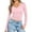 Pink, variant on SNKSDGM Women's Plus Casual Easter Shirt Womens Tops Short Sleeve Casual Women's Solid Color V Neck T Shirt Hot Girl Slim Long Sleeve Shirt Top Blouse Womens Short Sleeve Tops Dressy Casual Cotton