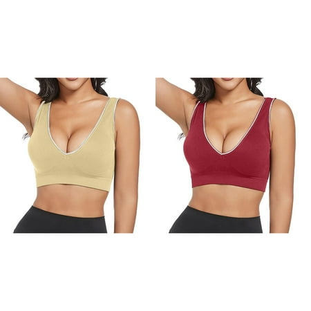 LUOGENLI Women Bras Comfortable Support Women s Front Side Buckle Lace Edge without Steel Ring Movement Seamless Gathering Adjustment Yoga Sleep Large Bra Women Bras Push up Wireless XXXXL