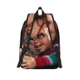 thumbnail image 2 of Lsque Chucky Pattern Canvas Daypack, Durable Backpack, High-quality Versatile Backpack,Vintage Compact Backpack-Medium, 2 of 6