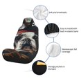 thumbnail image 6 of Xecao Pirate Bulldog On Deck for Automotive Seat Covers for Cars Trucks and SUVs – Gray Car Seat Covers for Front Seats, Truck Seat Protectors-2 PCS, 6 of 9