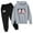 Gray17, variant on Darzheoy Boys And Girls Outfits 2 Piece Round Neck Solid Color Printed Hoodie Sweatshirt And Pants Long Sleeve Casual Fall Winter Elastic Waist Sets ,Size 3-9 Years