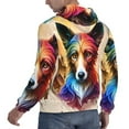 thumbnail image 6 of Cauagu Colorful Art Dog for Men's Pullover Hooded Sweatshirt Athletic Casual Hoodie Aautumn Hoodie Sweatshirt for Men Pullover Casual Hooded Sweatshirt-4X-Large, 6 of 7