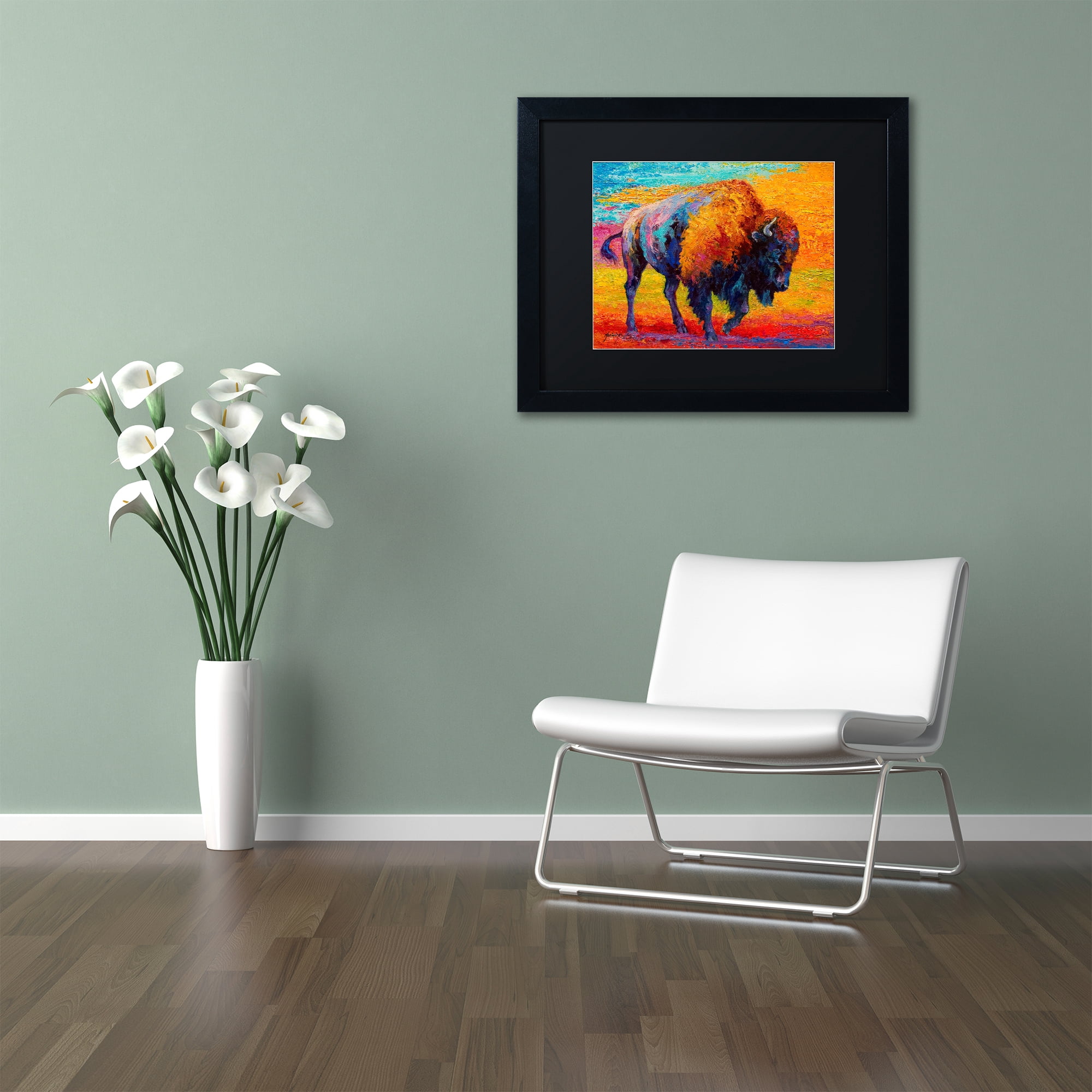 Marion Rose 'Spirit of the Prairie' Black Matted Framed Art