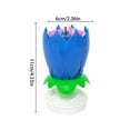 thumbnail image 3 of Vela Musical Eléctrico Decorativa Cake Candle - Velas de loto giratorias electrónicas - Doble capa (azul) Tmvgtek Libre de BPA, 3 of 3