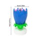 thumbnail image 3 of Vela Musical Eléctrico Decorativa Cake Candle - Velas de loto giratorias electrónicas - Doble capa (azul) Likrtyny  Libre de BPA, 3 of 3