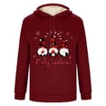 thumbnail image 5 of Sudadera con capucha para hombre, informal, a la moda, con estampado, de felpa, de manga larga, con bolsillo, de poliéster, 5 of 5
