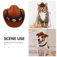 thumbnail image 3 of Houderco Sombrero Para Mascotas Color Marrón Con Western Para Uso En Festivales Y Accesorios, 3 of 6