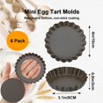 thumbnail image 3 of Moldes para tartas Yamteck, 6 unidades, 10 cm, miniquiche, antiadherentes, 3 of 9