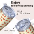 thumbnail image 4 of 20oz Barnyard Chicken Tumbler with Handle Insulated Travel Mug Charming Birthday Christmas Gift for Chicken Fans Women Men Cup Holder Friendly Durable Build Hot Tea Cold Water Office Daily Use, 4 of 6