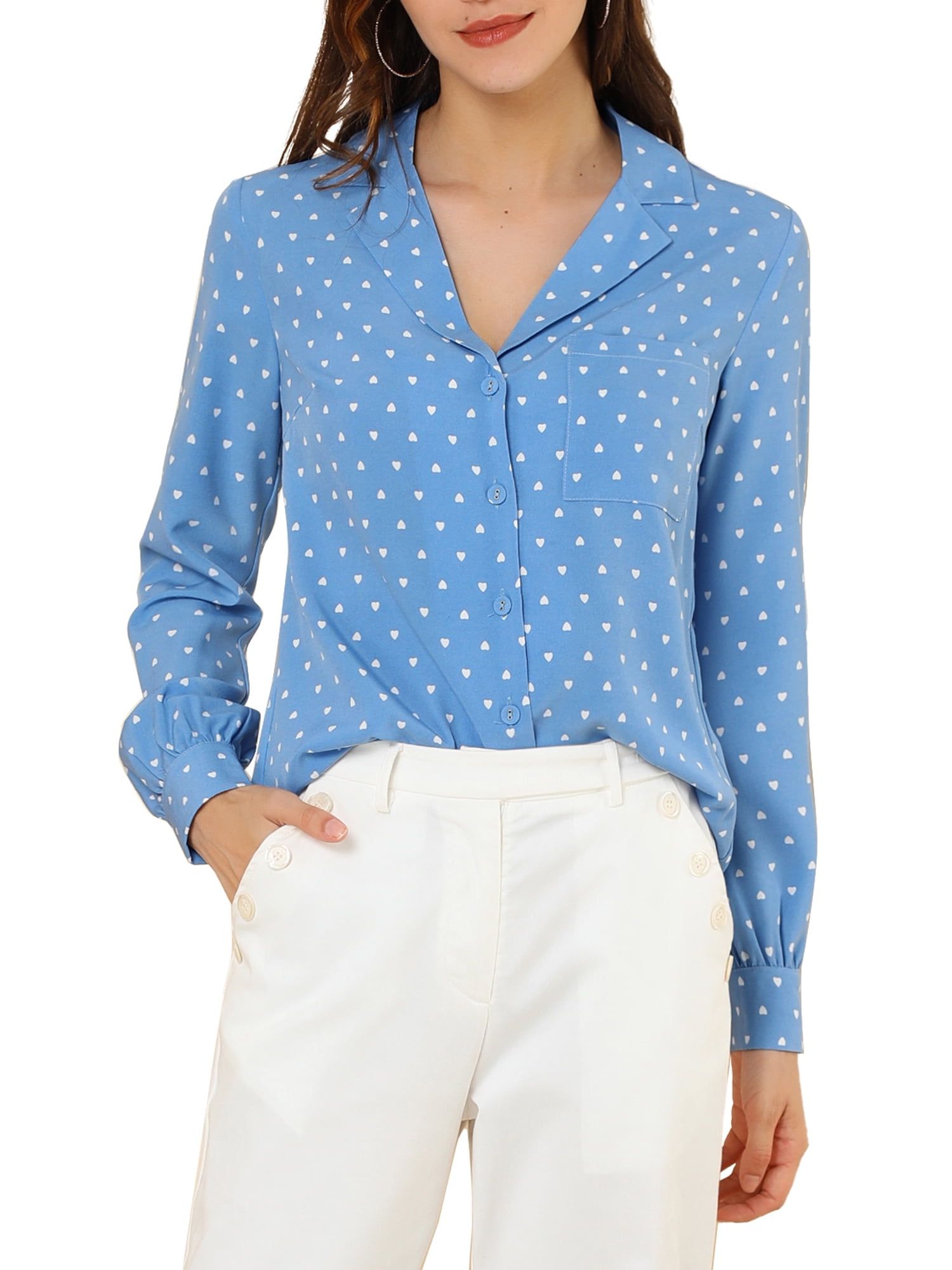 V Neck Long Sleeve Shirts 