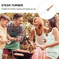 thumbnail image 4 of Steak Spatula Metal Burger Spatula Stainless Steel Fish Spatula with Wooden Handle, 4 of 9