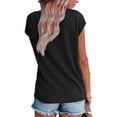 thumbnail image 2 of Fantaslook Lace Womens Blouses Cap Sleeve V Neck T Shirts for Women Summer Casual Tops, 2 of 9