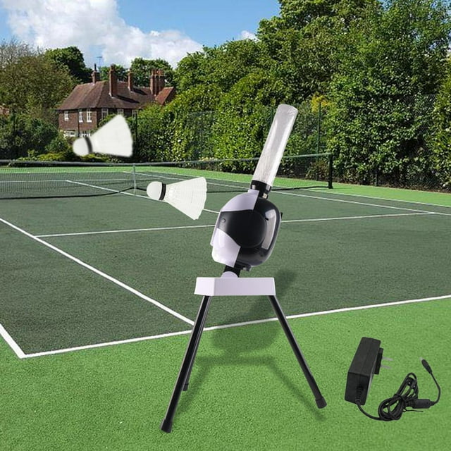 Máquina automática de servicio de bádminton Entrenador de bádminton Lanzador de pelota de bádminton portátil para auto juego para principiantes Todos shamjiam Máquina de servicio de bádminton