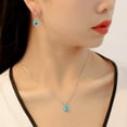 thumbnail image 6 of Xinyolin Round Cubic Zirconia Pendant Necklace Set, Hoop Earrings Women's Jewelry, 6 of 7
