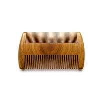 Handcrafted Green Sandalwood Beard Comb – Dual-Density Anti-Static Wooden Pocket Comb for Beards & Mustaches, Natural Grooming for Men TIKA