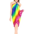 thumbnail image 3 of HAPPY BAY Summer Swim Cover up Sarong Coverups for Women Long Chiffon Beach Wraps Sheer Bottom Beachwear One Size Gradient, Multicoloured, 3 of 5