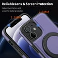 thumbnail image 6 of ELEHOLD Case for iPhone 11,  Magnetic Leather Case with 360°Rotatable Ring Stand [Compatible with MagSafe] Phone Case,Purple, 6 of 6
