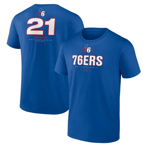 Men's Joel Embiid Royal Philadelphia 76ers Behind The Back Name & Number T-Shirt