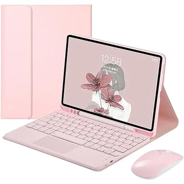 Teclado con Panel Táctil Desmontable para Samsung Tab A9+ 11" (Rosa)