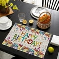 thumbnail image 1 of up to 60% Off WIZUTIZ Birthday Party Table Mats Non-Slip Washable Heat Resistants Place Mats For Kitchen Dining Decor Tray Mat 12 X 18 Inch 4pcs Multicolor, 1 of 5