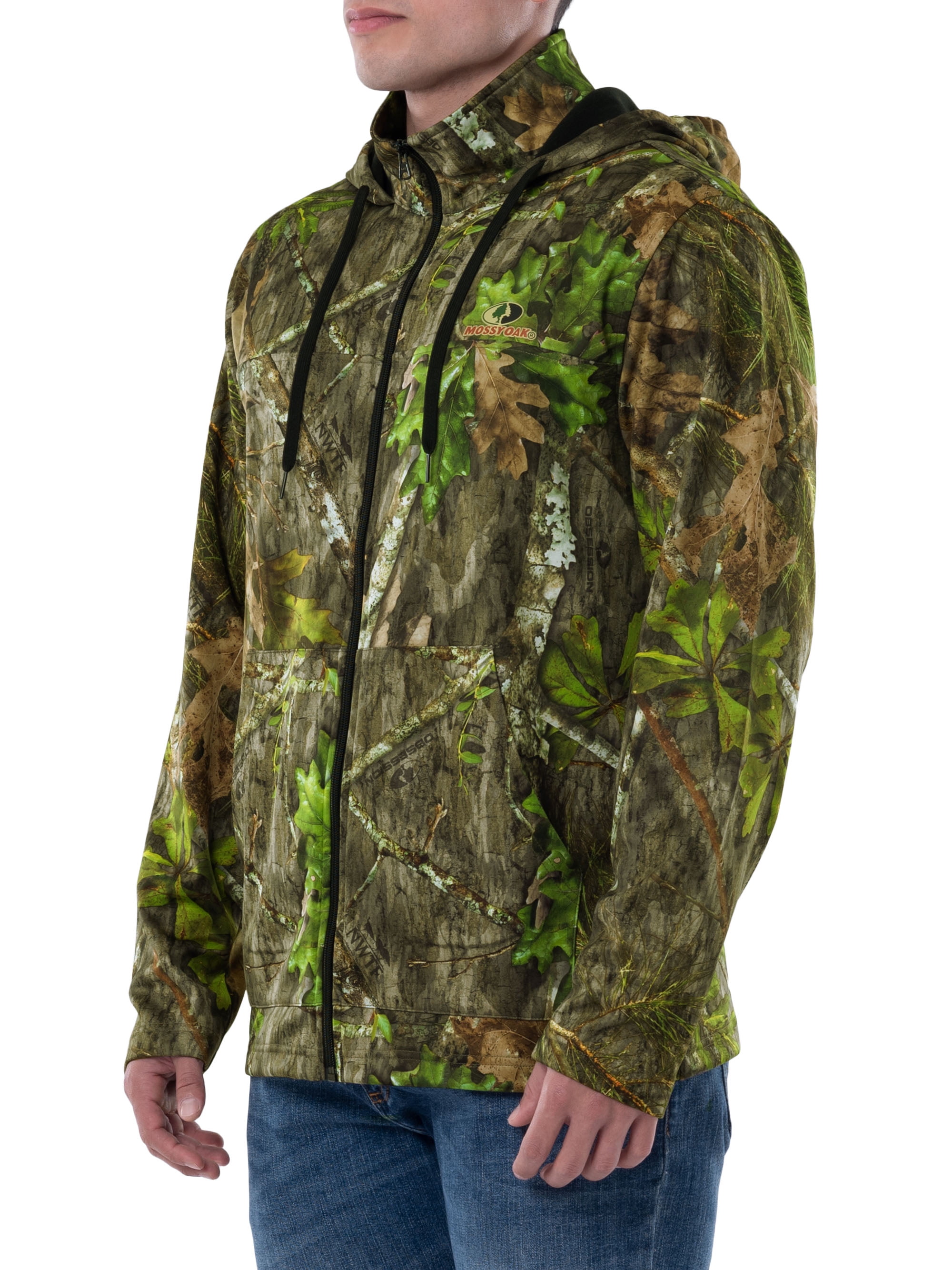 Mossy Oak Men's Full-zip Camo Turkey Hunting Hoodie 