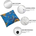 thumbnail image 4 of Nawypu Throw Pillow Covers Chinoiserie Flower Bird Print, Square Cushion Pillow Cases with Piped Edges, 2pcs,(Garden of Glamour Cobalt Blue), 4 of 6