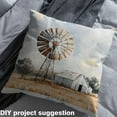 thumbnail image 2 of jejeloiu Country Windmill Fabric by the Yard 1 Yard,Old Barn Door Home Decor Fabric by the Yard,Oil Painting Artwork Sewing Fabric For Teens,Luxury Bedroom Decor, 2 of 6