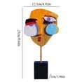 thumbnail image 3 of Fiudx Artículos en oferta con ofertas flash Máscara facial abstracta pintada a mano creativa Arte de escritorio para el hogar Decoraciones para salas de exposición Adornos artesanales de resina Model, 3 of 7