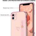 thumbnail image 6 of iPhone 11 Case, Phone Case for iPhone 11, Wristband Holder Cute Heart Pattern Soft TPU Bumper Electroplated Shockproof Camera Lens Protective Women Phone Cover for iPhone 11 6.1''-Pink., 6 of 17