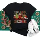 thumbnail image 2 of Camiseta con estampado navideño para mujer, ropa bonita para fiesta de año nuevo, Just a Girl Who Loves, 2 of 5