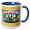 Blue/White, variant on 3drose, Greetings from Baton Rouge Louisiana Scenic Postcard, 11oz Two-tone Green Mug