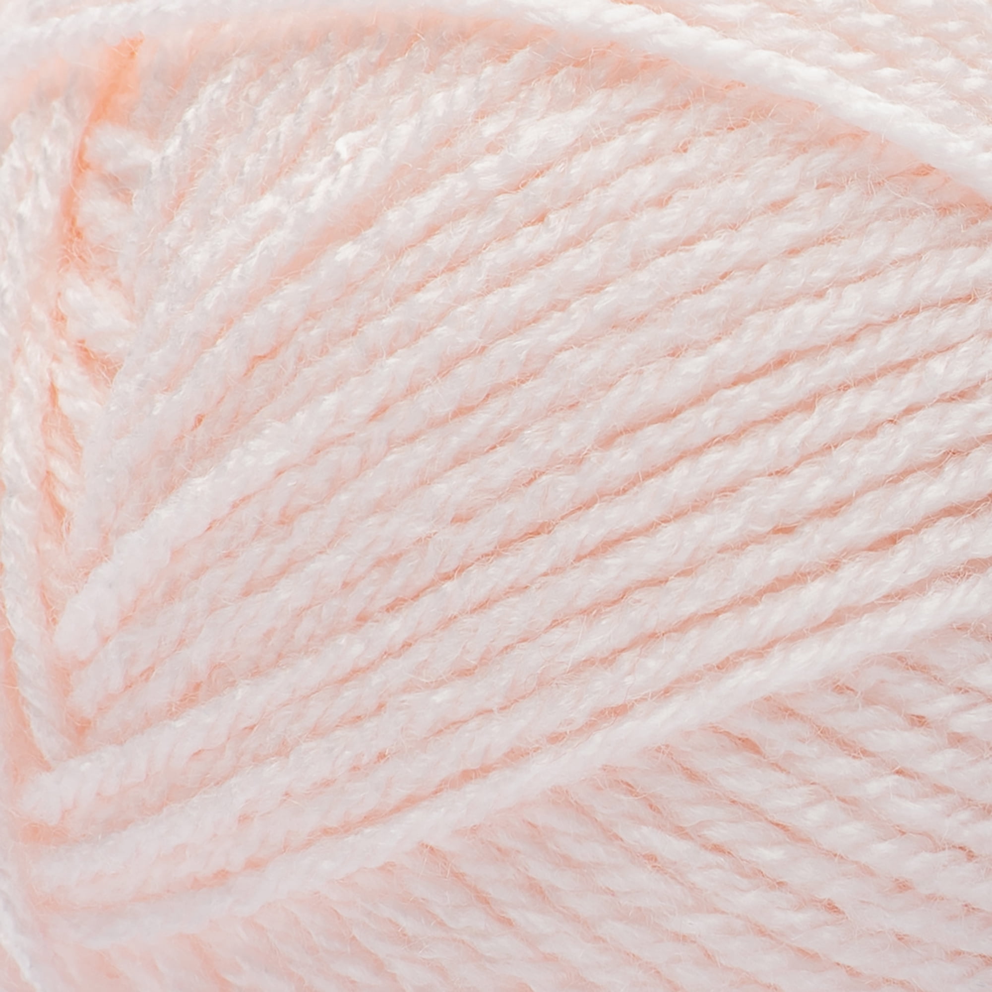 Loops & Threads Barely Pink Impeccable Solid Yarn - Medium Weight Yarn for Knitting, Crochet, Weaving, Arts & Crafts, 18 Pack
