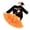 Orange, variant on HCYSFG Girls Halloween Outfit Sets Graphic Print Holiday 3 Piece Party Clothing Sets Crewneck Long Sleeve Bodysuit Tutu Skirt Matching Sets