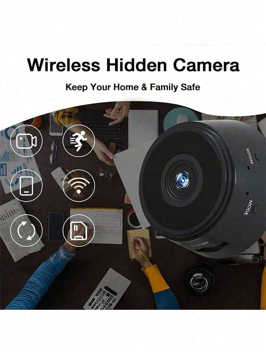 Mini Smart HD Cameras, Home Security Cameras, Portable And Wireless WiFi 2.4G Mobile Phone Remote Monitoring With Video Recording, Baby Monitor, Nanny Camera, Night Vision And Motion Detection.