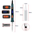 thumbnail image 5 of 110V 120W Internal Heating Digital Display Soldering Iron Kit with Adjustable & Constant Temperature – Compact 274MM Professional-Grade Repair Tool Set for Home & Workshop Use, 2-Core US Plug (Model, 5 of 5