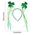 thumbnail image 3 of St Patrick Day Headband with Green Tinsel，St Patrick Day Headwear for Girls Women，St Patrick Hair Accessories B, 3 of 6
