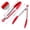 Red, variant on Boovnll Kitchen Gadgets, Kitchen Tongs, 12-Inch Kitchen Tongs with Silicone Tips, Non-Stick Food Tongs Heat to 480°F, 304 Stainless Steel, Home and Kitchen