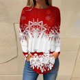 thumbnail image 2 of NMMUED Christmas Shirts Funny Christmas Shirts Loose Fitting Tops for Women Holiday Shirts for Women Womens Shirts Dressy Casual Christmas Vacation Shirts Cute Clothes White S, 2 of 5