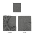 thumbnail image 5 of Mainstays Super Soft Faux Textured Microfiber Bed Sheet Set, Twin-XL, Charcoal Grey, 3 Piece, 5 of 12