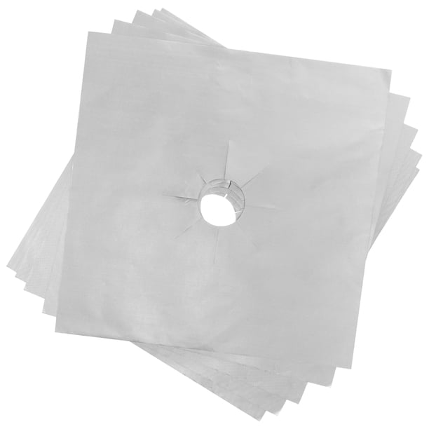 5PCS Heavy Duty Oven Liners Almohadillas protectoras universales de gas (blanco)