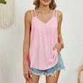 thumbnail image 3 of DuoJiaJ Women's New Summer Fashion V Neck Solid Color Sleeveless Casual Suspenders Small Vest Summer Tank Tops Women, 3 of 5