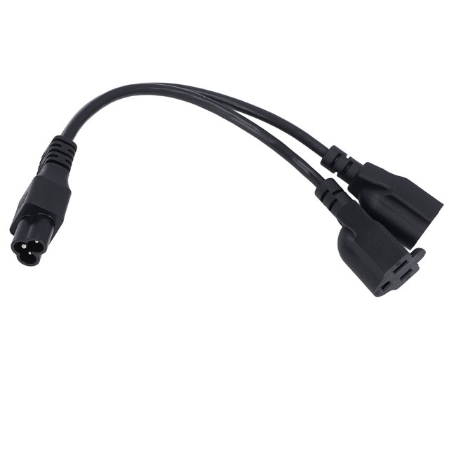 IEC 320 C6 MASCULino A Dual Adaptador de Divisor Femenino de 5-15p, Retardante de la Llama del Cable de Extensión Resistente Al Calor para Las Lámparas de Mesa de La Portátil
